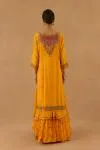 Mango Yellow Organza Anarkali Set