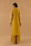 Mustard Tissue Silk Sharara Set