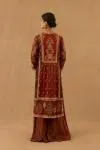 Rust Silk Sharara set