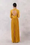 Mustard Crepe Silk Suit set
