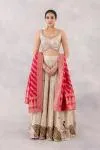 Beige Georgette Lehenga set