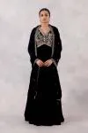 Black Georgette Anarkali set