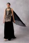 Black Georgette Sharara Set