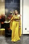 Mustard Georgette Sharara Set