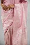 Blush Bloom Katan Silk Saree