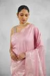 Blush Bloom Katan Silk Saree