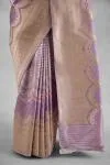 Lavender Katan Silk Saree