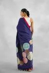 Prussian Blue Katan Silk Saree