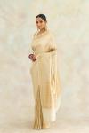 Pure Beige Handloom Silk Saree