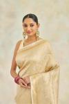 Pure Beige Handloom Silk Saree