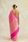 Cerise Pink Handlom Katan Silk Saree