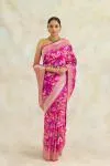 Fuscia Pink Handloom Katan Silk Saree