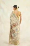 Metallic Beige Hand Embroidered Saree