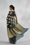 Obsidian Black Banarasi Khaddi Georgette Saree