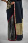 Kohl Black Banarasi Katan Silk Saree