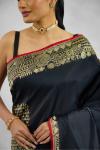 Kohl Black Banarasi Katan Silk Saree