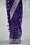 Aubergine Purple Mashru Silk Saree