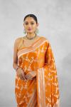 Deep Saffron Mashru Silk Saree