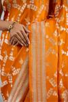 Deep Saffron Mashru Silk Saree