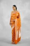 Deep Saffron Mashru Silk Saree