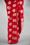 Crimson Red Banarasi Khaddi Georgette Saree