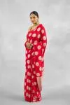 Crimson Red Banarasi Khaddi Georgette Saree