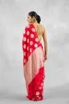 Crimson Red Banarasi Khaddi Georgette Saree