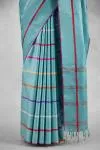 Powder Blue Satin Silk Saree