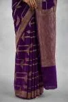 Mulberry Purple Crepe Saree