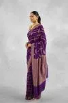 Mulberry Purple Crepe Saree