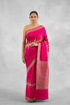 Magenta Pink Crepe Saree