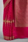 Magenta Pink Crepe Saree