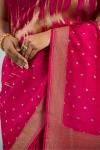 Magenta Pink Crepe Saree