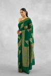Forest Green Crepe Saree