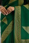 Forest Green Crepe Saree