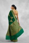 Forest Green Crepe Saree