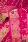 Raspberry Pink Organza Jamdani Saree