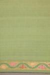 Chinoise Green Mul Cotton Jamdani Saree