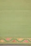 Chinoise Green Mul Cotton Jamdani Saree