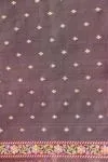 Ebony Purple Organza Jamdani Saree