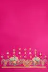 Raspberry Pink Organza Jamdani Saree