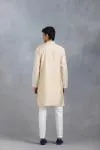 Beige Threadwork Kurta Set