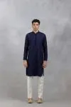 Navy Threadwork Kurta Set
