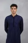 Navy Threadwork Kurta Set