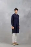 Navy Threadwork Kurta Set