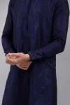 Navy Threadwork Kurta Set