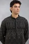 Black Festive Kurta Set