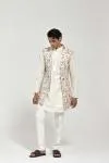Ivory Quilting Half Jacket Set