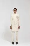 Beige Indo-western Jacket Set