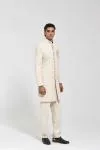 Beige Indo-western Jacket Set